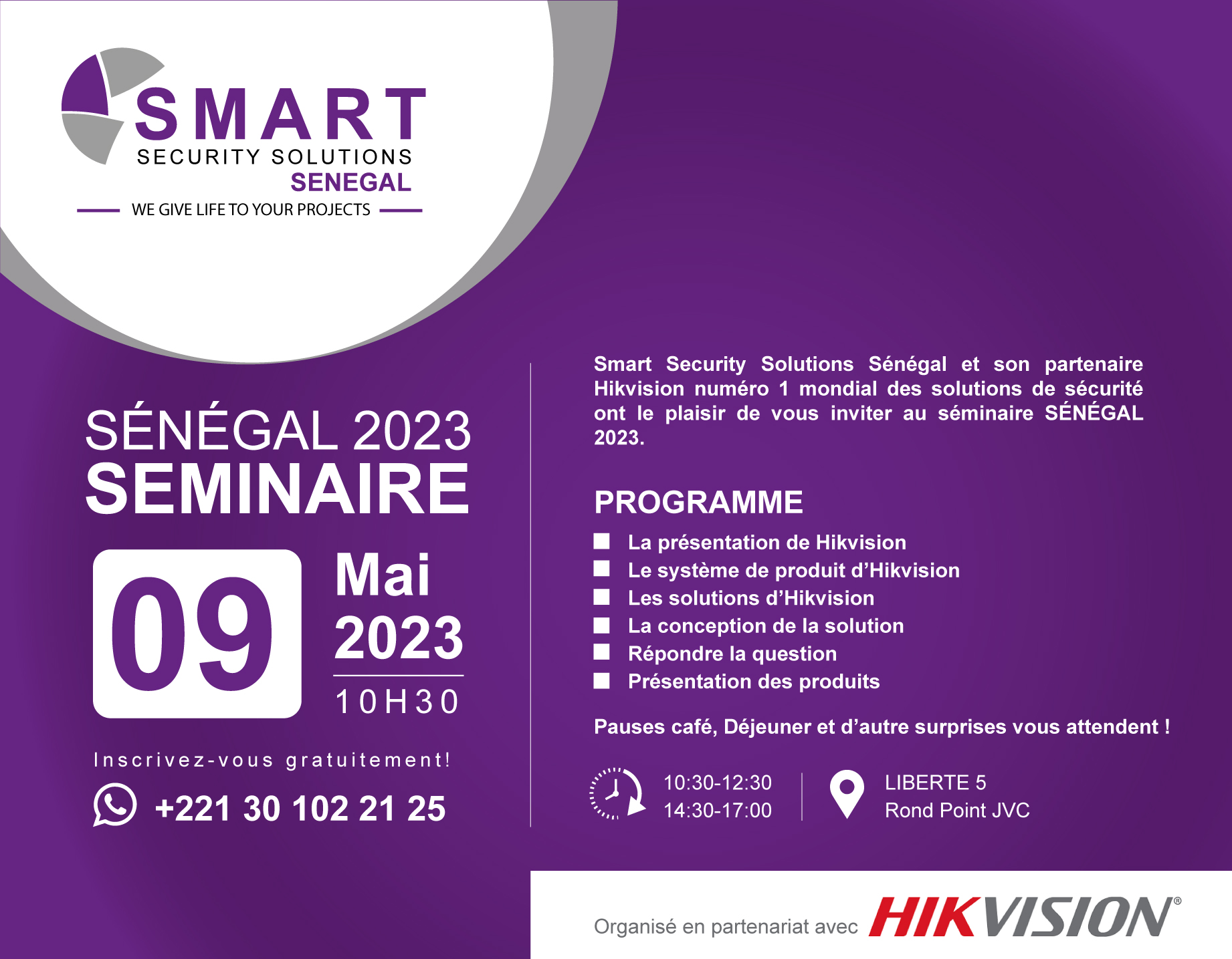 SENEGAL 2023 : Séminaire Smart Security Solutions et HIKVISION
